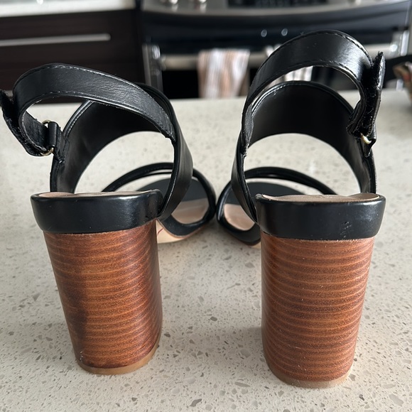 Aldo Black Leather Heeled Sandals - Picture 2 of 3